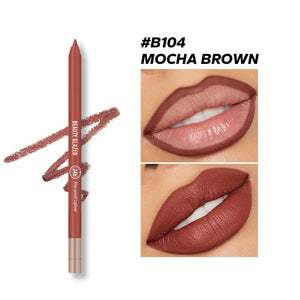 Beauty Glazed 24hours waterproof and long lasting lipliner shade number 104 (shade name Mocha Brown) - Pink Flash BD