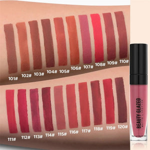 Beauty Glazed Matte Waterproof Long Lasting Liquid Lipstick Shade 120(Salem) - Pink Flash BD