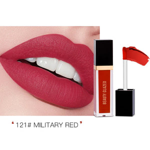Beauty Glazed Ultra Matte Mini Liquid Lipstick Shade 121(Military Red) - Pink Flash BD