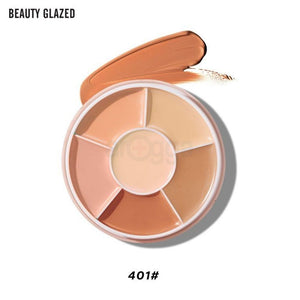 Beauty Glazed Six Colors Concealer Palette Shade 401 – Multi-Tonal Shades, Creamy & Blendable for Flawless Coverage - Pink Flash BD