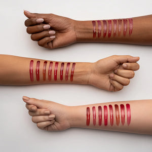 Swatch of MARS Drip Lip Mist Shade showing moisturizing glossy finish.