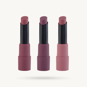 MARS Matte Lipstick Box Set of 3 Shade 03 - Collection of Plum, Berry, and Purple Liquid Lipsticks - Pink Flash BD