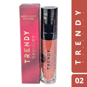 Trendy Beauty Liquid Matte Lipstick Shade #02 in Pink Flash BD, showing vibrant pink pigmentation and smooth matte finish.