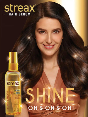 Infographic showing Walnut Oil benefits for hair strength and 24-hour frizz control - Streax.