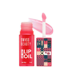 Swiss Beauty Deep Tint Lip Oil Shade 02 Dragon Fruit - Vivid Pink Hydrating Lip Gloss - Pink Flash BD