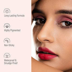 Model wearing Swiss Beauty Shade for a romantic, everyday lip look - Pink Flash BD