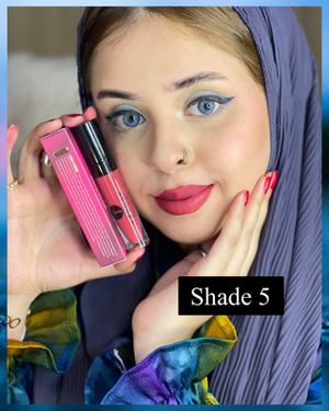 Trendy Beauty Liquid Matte Lipstick Shade #05 with pink pigmentation, long-lasting formula, displayed in a sleek tube.