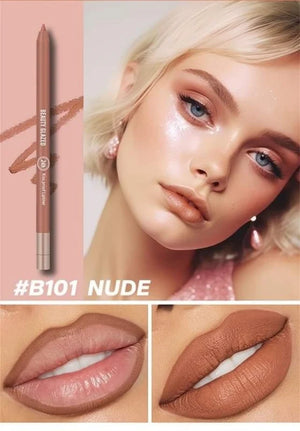 Beauty Glazed 24H Waterproof Lip Liner | Shade 101: Nude - Classic Pinkish Beige | Long-Lasting Matte Lip Pencil | Pink Flash BD - Pink Flash BD
