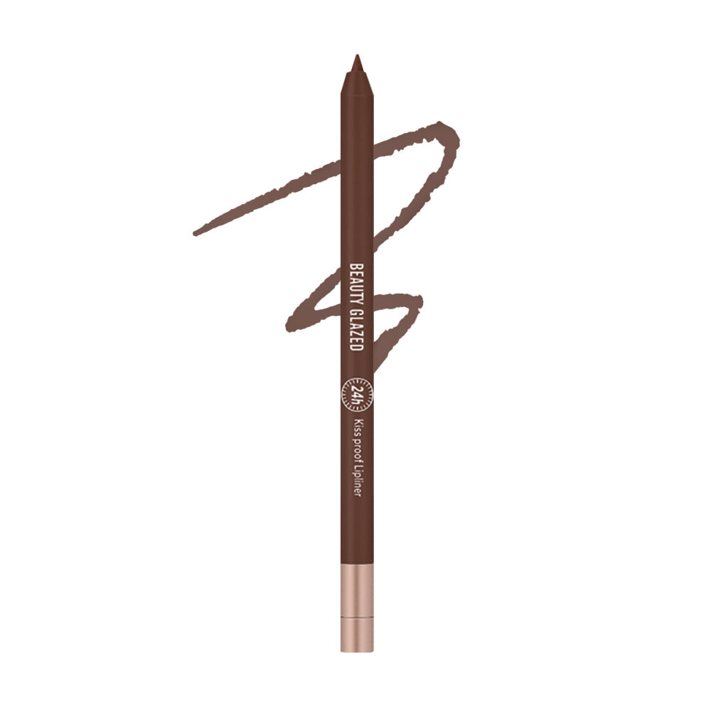 Beauty Glazed 24hours waterproof and long lasting lipliner shade number 112 (shade name Latte) - Pink Flash BD