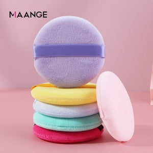 MAANGE Powder Puff | Professional Soft Velvet Makeup Sponge for Setting & Baking | Precision Under-Eye Tool | Pink Flash BD - Pink Flash BD