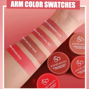 Handaiyan Shero Super Matte Lip & Chick Mud Shade 1 (Strawberry Nude).