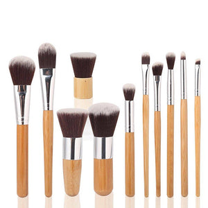 Bamboo Professional 11Pcs Makeup Brush Set | Pink Flash BD - Pink Flash BD
