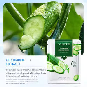 SADOER Cucumber Tender Moisturize Facial Sheet Mask.