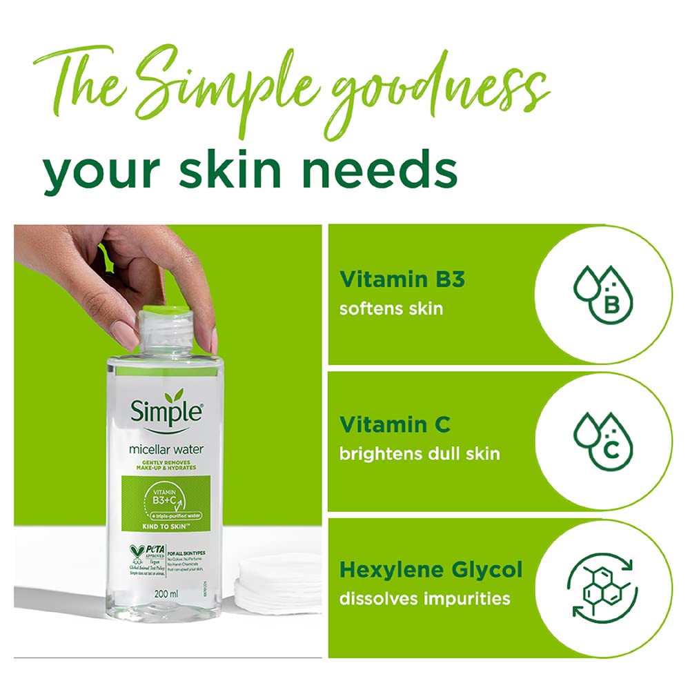 Simple Kind to Skin Micellar Cleansing Water - Pink Flash BD