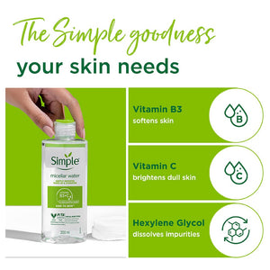 Simple Kind to Skin Micellar Cleansing Water - Pink Flash BD