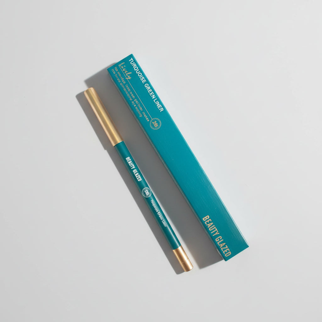 Beauty Glazed Turquoise Green Eyeliner – Smooth, Bold & Long-Lasting Eye Definition - Pink Flash BD