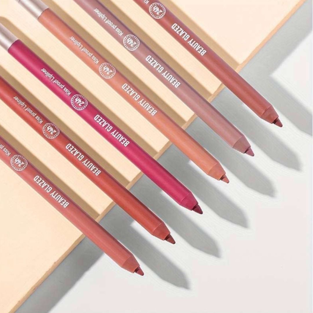 Beauty Glazed 24hours waterproof and long lasting lipliner shade number 118 (shade name Burnt Umber) - Pink Flash BD