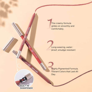 Beauty Glazed 24hours waterproof and long lasting lipliner shade number 118 (shade name Burnt Umber) - Pink Flash BD