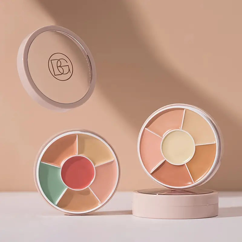Beauty Glazed Soft Phantom 6 Color Concealer Palette 402 – Creamy, Blendable Shades for Flawless Coverage, Highlighting & Contouring - Pink Flash BD