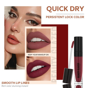 Beauty Glazed Matte Waterproof Long Lasting Liquid Lipstick Shade 120(Salem) - Pink Flash BD