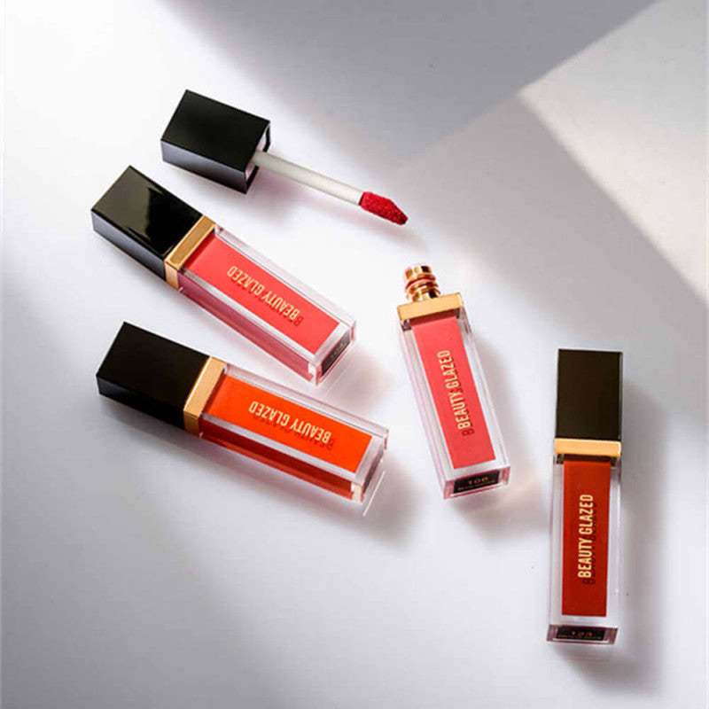 Beauty Glazed Ultra Matte Mini Liquid Lipstick Shade 124 (Mocha Brown) - Pink Flash BD