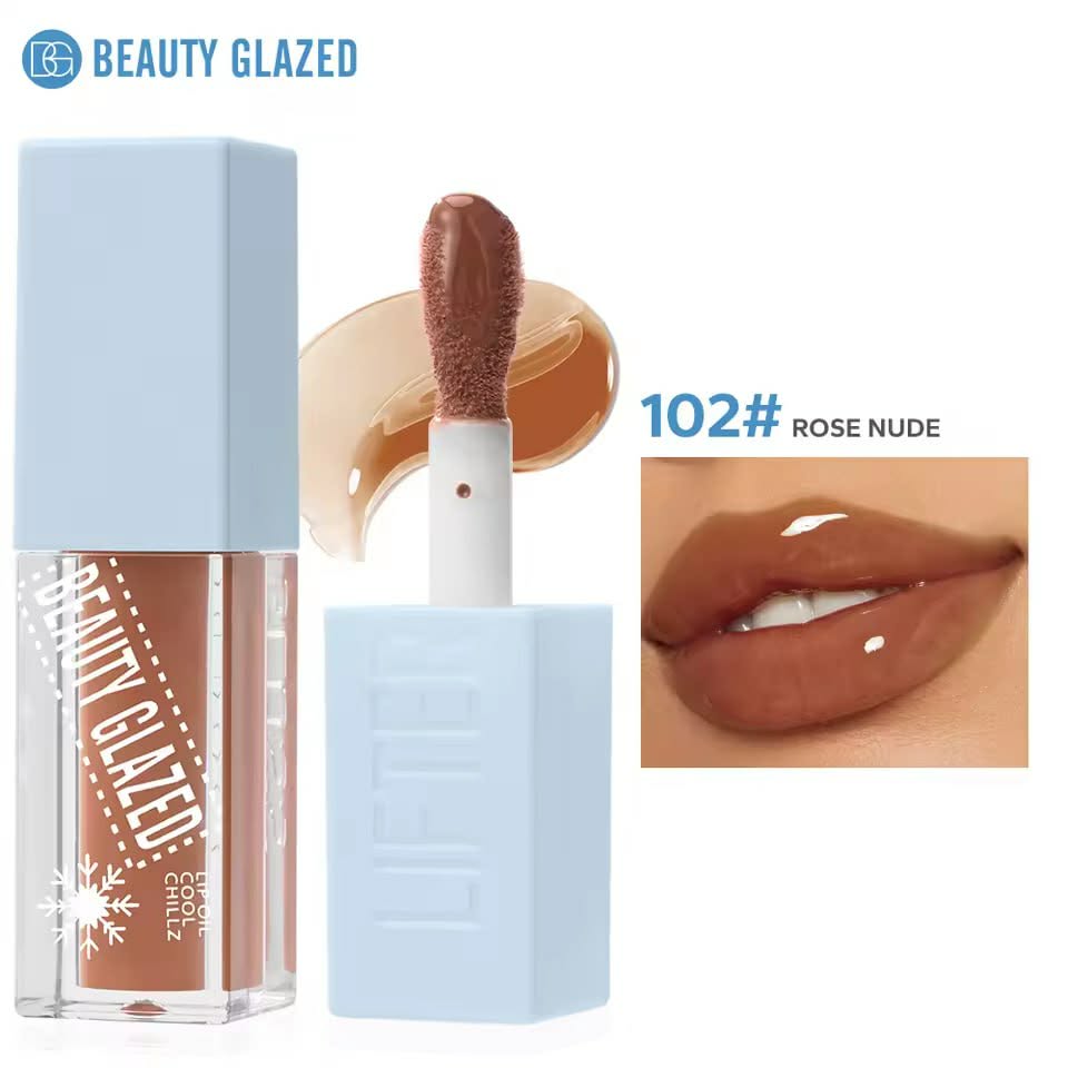 Beauty Glazed Lip Oil Cool Chillz Shade 102 (Rose Nude) - Pink Flash BD