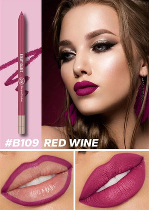 Beauty Glazed 24hours waterproof and long lasting lipliner shade number 109 (shade name Red Wine) - Pink Flash BD