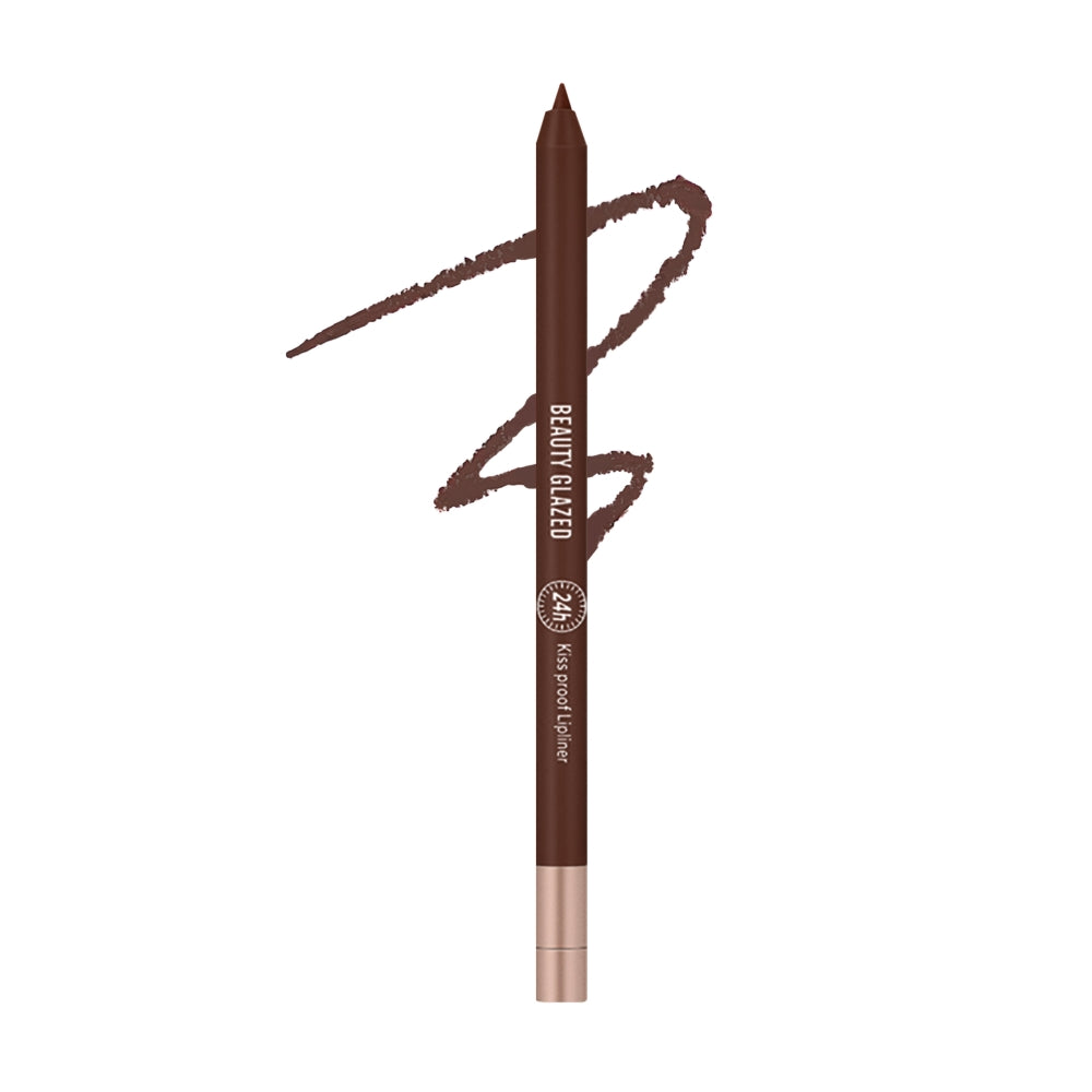 Beauty Glazed 24hours waterproof and long lasting lipliner shade number 114 (shade name Chocolate) - Pink Flash BD