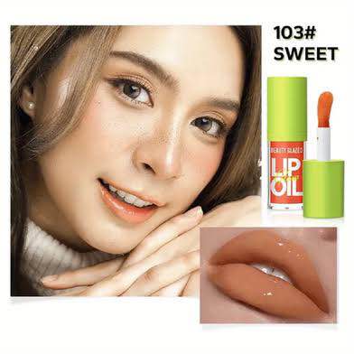 BEAUTY GLAZED Glow Lip Oil Shade 103 (Sweet) - Pink Flash BD