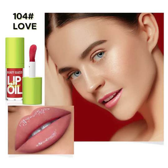 BEAUTY GLAZED Glow Lip Oil Shade 104 (Love) - Pink Flash BD