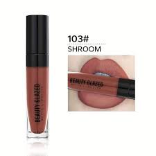 Beauty Glazed Matte Waterproof Long Lasting Liquid Lipstick -103 (Shroom) - Pink Flash BD