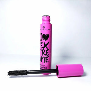 Essence I Love Extreme Crazy Volume Mascara - Iconic Pink Tube with Extra-Large Elastomer Brush - Pink Flash BD
