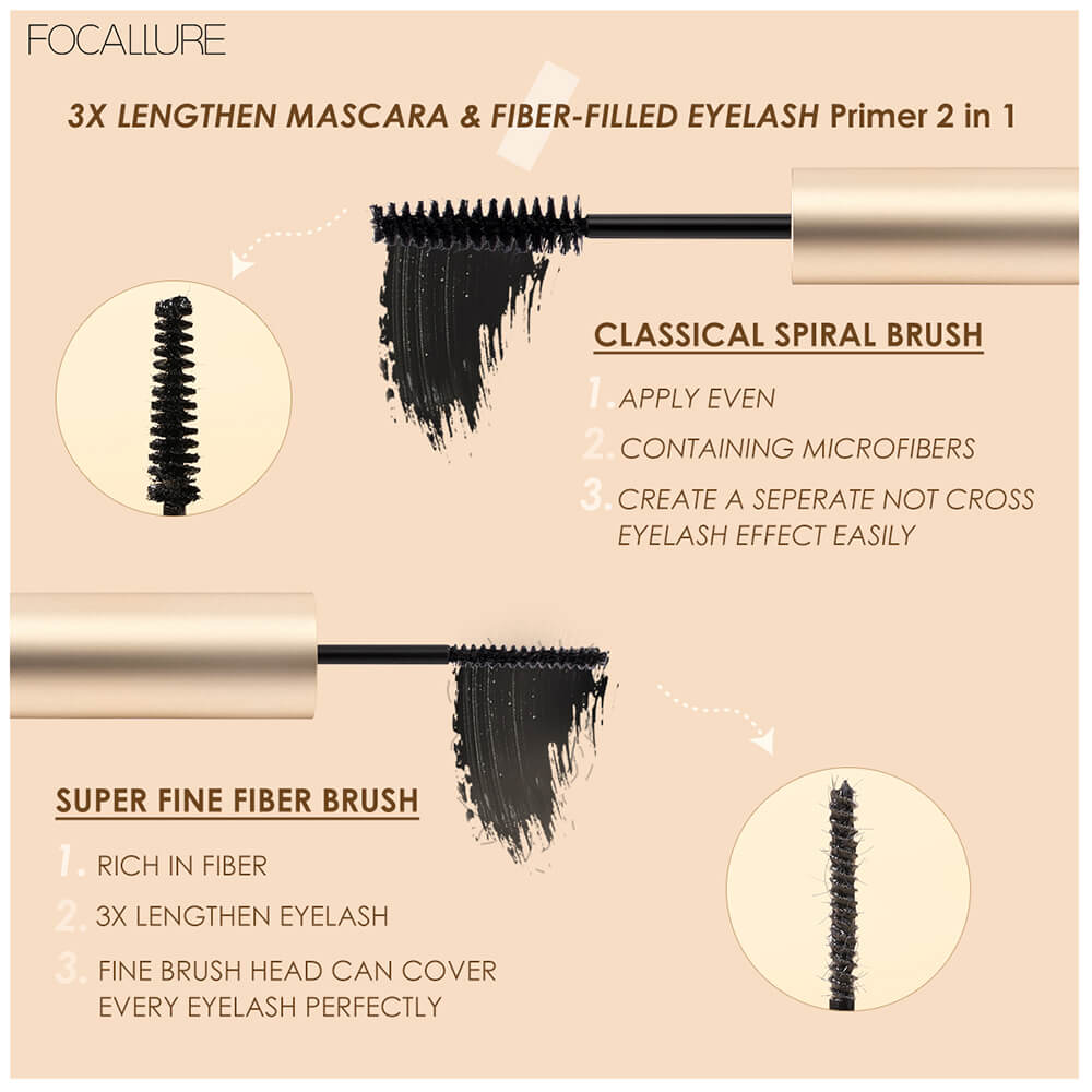 Pink Flash BD Focallure STAYMAX Waterproof 2-in-1 Mascara and Eyeliner in shade FA 160, showcasing the dual-ended product.