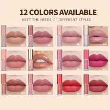 HANDAIYAN 12-piece matte liquid lipstick set with vibrant shades, long-lasting waterproof velvet lip gloss collection.