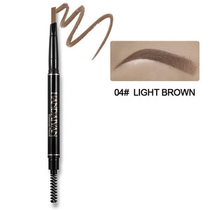 Handaiyan Painted Natural Double Eyebrow Pen – 04 Light Brown Ashy | Waterproof, Long-Lasting Fine Tip Brow Pencil & Brush | PinkFlash BD.