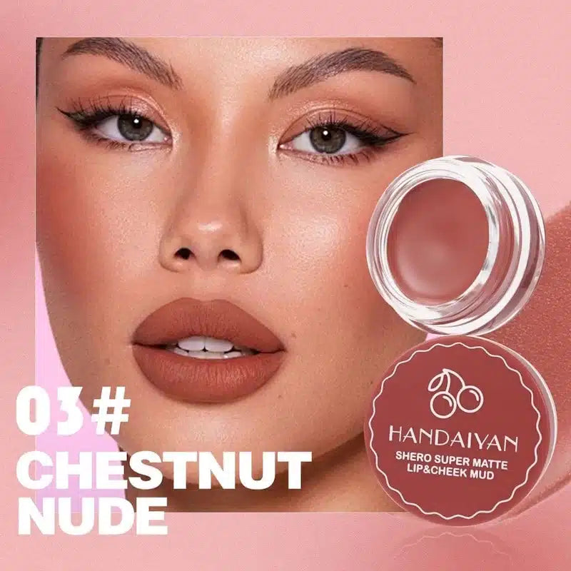 Handaiyan Shero Super Matte Lip & Chick Mud Shade 3 (Chestnut Nude).