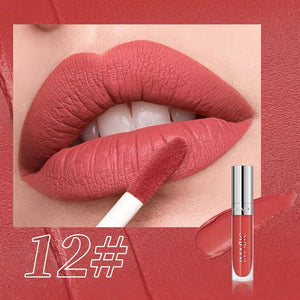 IMAGIC Natural Matte Liquid Lipgloss Shade 12 - Soft Peach Nude Matte Liquid Lipstick - Pink Flash BD