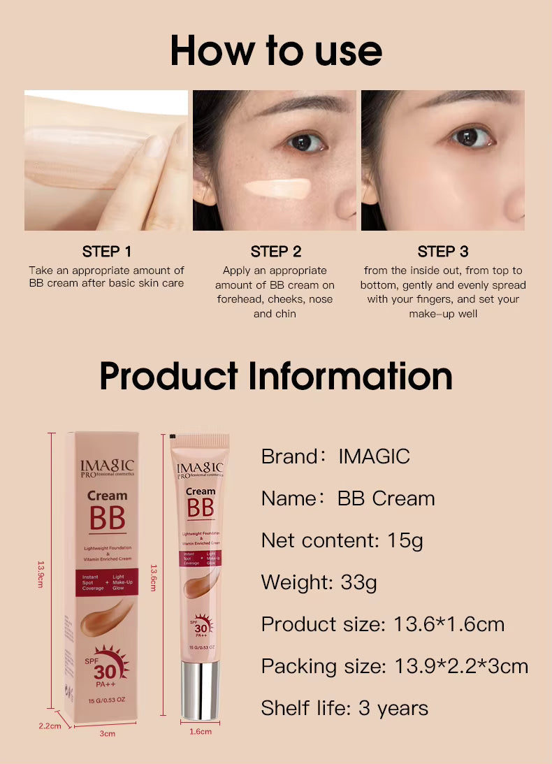 IMAGIC BB Cream SPF 30 PA++ Shade #1422 (Beige) | Pink Flash BD - Pink Flash BD