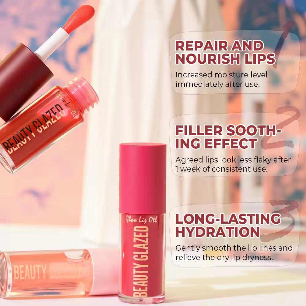 Beauty Glazed New Glow Lip Oil Shade 104 (Cocoa) - Pink Flash BD