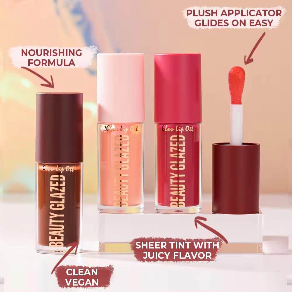 Beauty Glazed New Glow Lip Oil Shade 104 (Cocoa) - Pink Flash BD