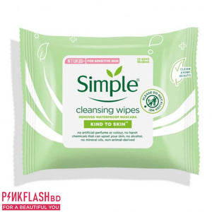 Simple kind to skin cleansing facial wipes
