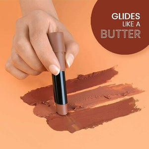 Earthy and sophisticated brown lipstick collection by MARS - Shade 04 for bold monochromatic makeup - Pink Flash BD