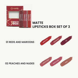 Sleek MARS 3-piece Matte Lipstick Set Shade 02 - Perfect for daily wear and natural makeup looks - Pink Flash BD