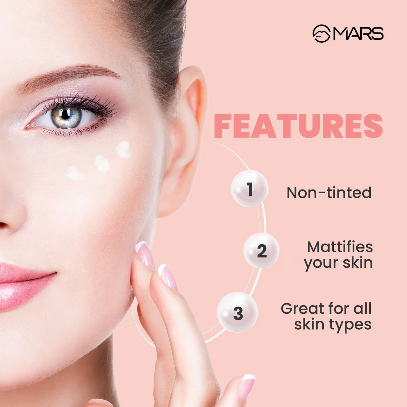 MARS Pore Filling Primer placed next to makeup brushes, highlighting its use as a base for flawless foundation application.