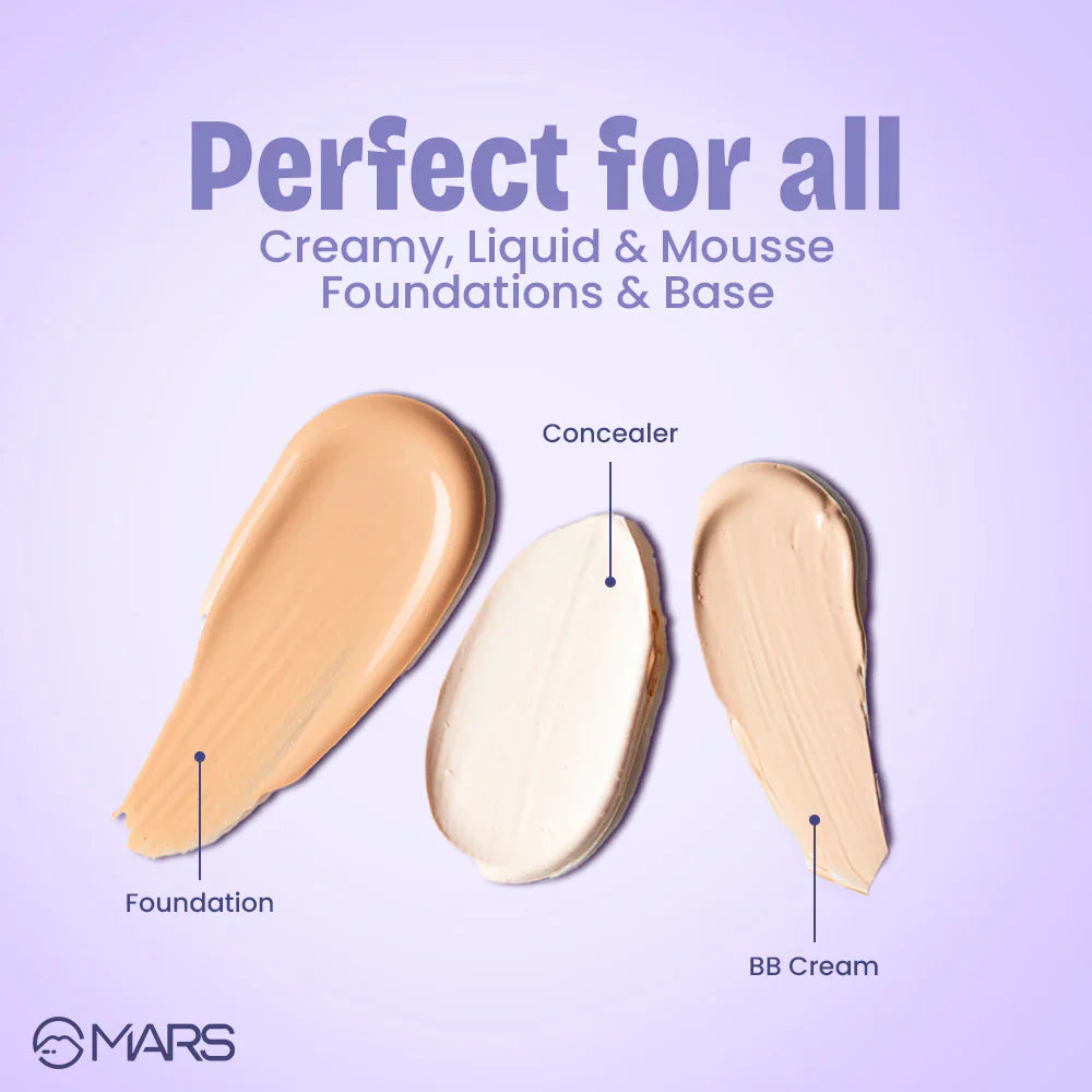 Clear silicone texture swatch of MARS Zero Primer showing the blurring effect for pores.