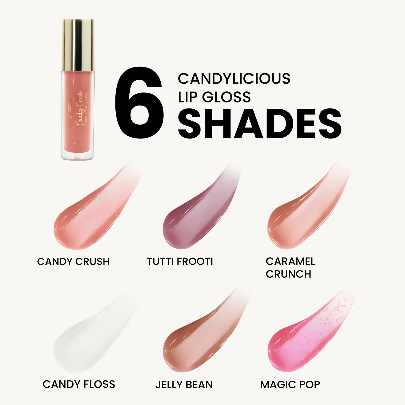 MARS Candylicious Coloured Lip Gloss – Shade 05 Jelly Bean