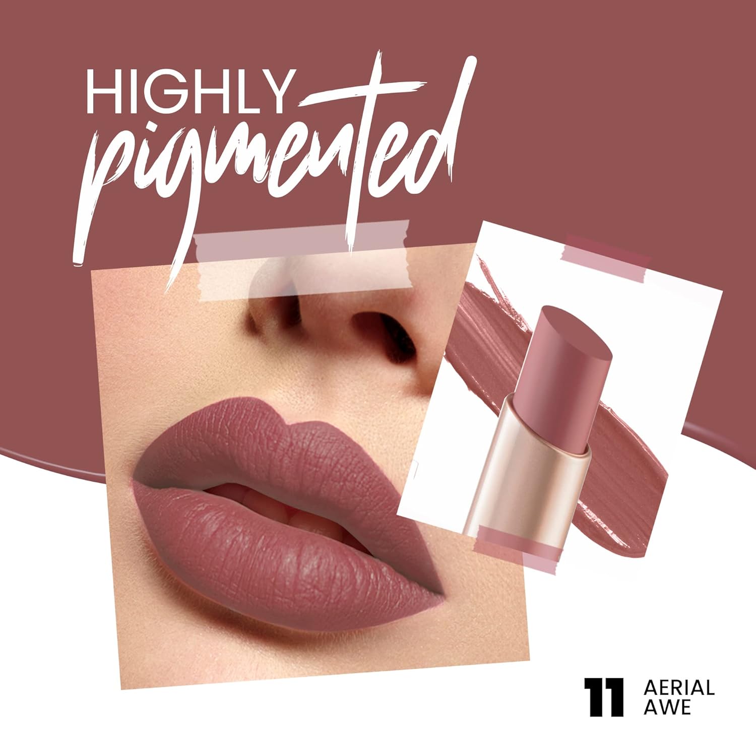 MARS Creamy Matte Lipstick – Shade 11 Aerial Awe | Long-Lasting Matte Lips | Pink Flash BD - Pink Flash BD
