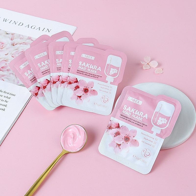 Laikou Sakura Mud Mask – Deep Cleansing, Brightening & Hydrating Clay Mask.