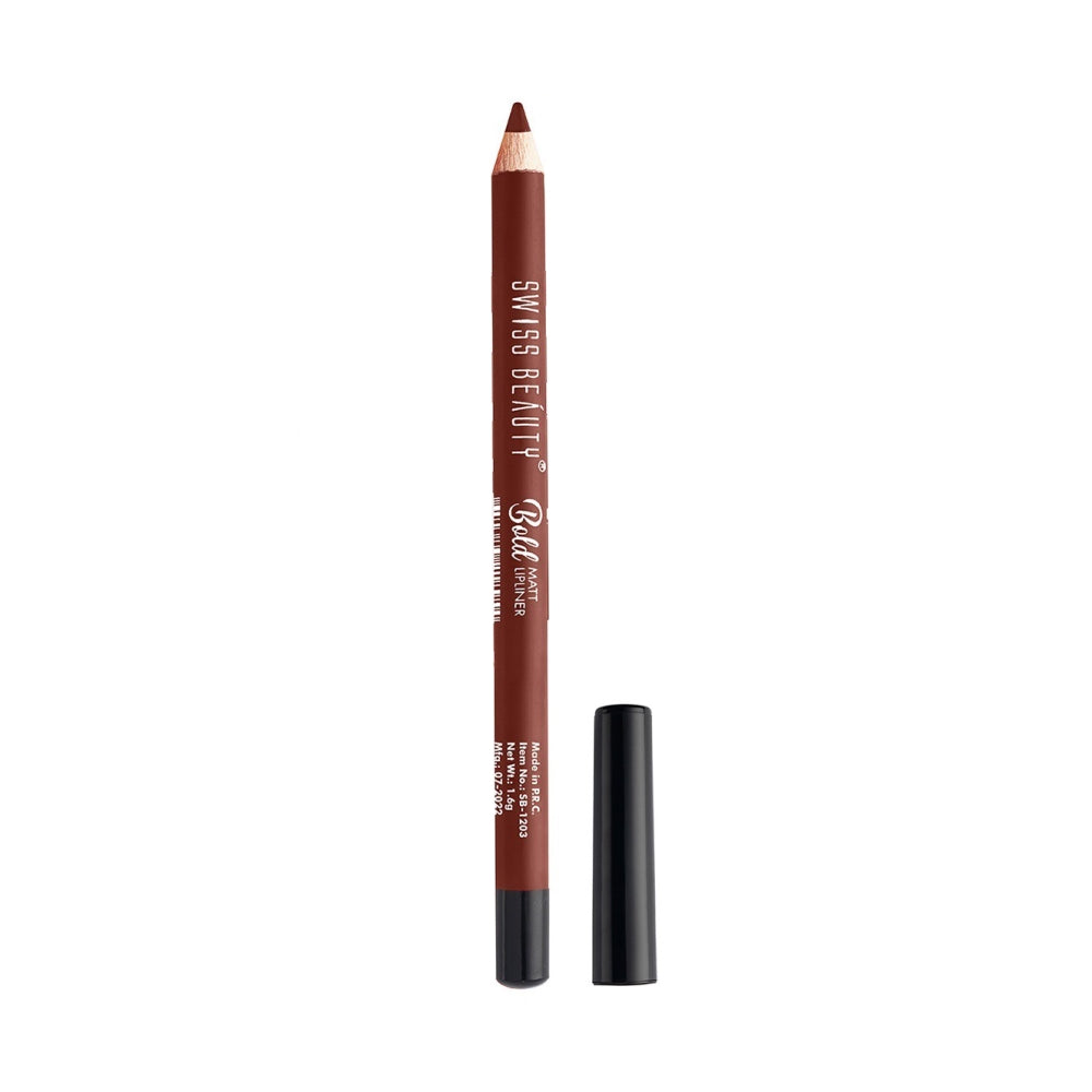 Swiss Beauty Bold Matt Lip Liner Shade 06 Cherry Brown