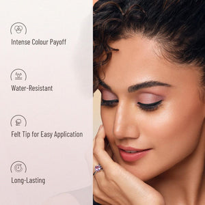 Swiss Beauty Jet Black Bold Felt Tip Eyeliner | Smudge-Proof & Waterproof Eyeliner | Pink Flash BD - Pink Flash BD